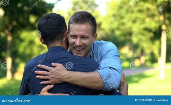 ___ hug (friendly greeting between two guys)