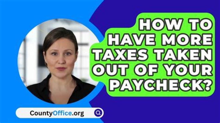 It's taken out of a paycheck