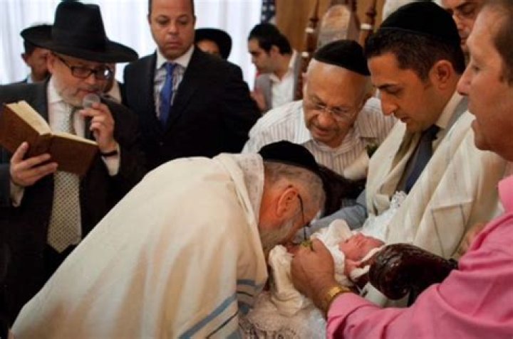 Jewish circumcision ceremony