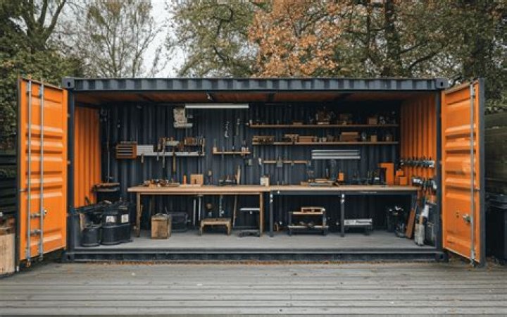 Large container in a factory