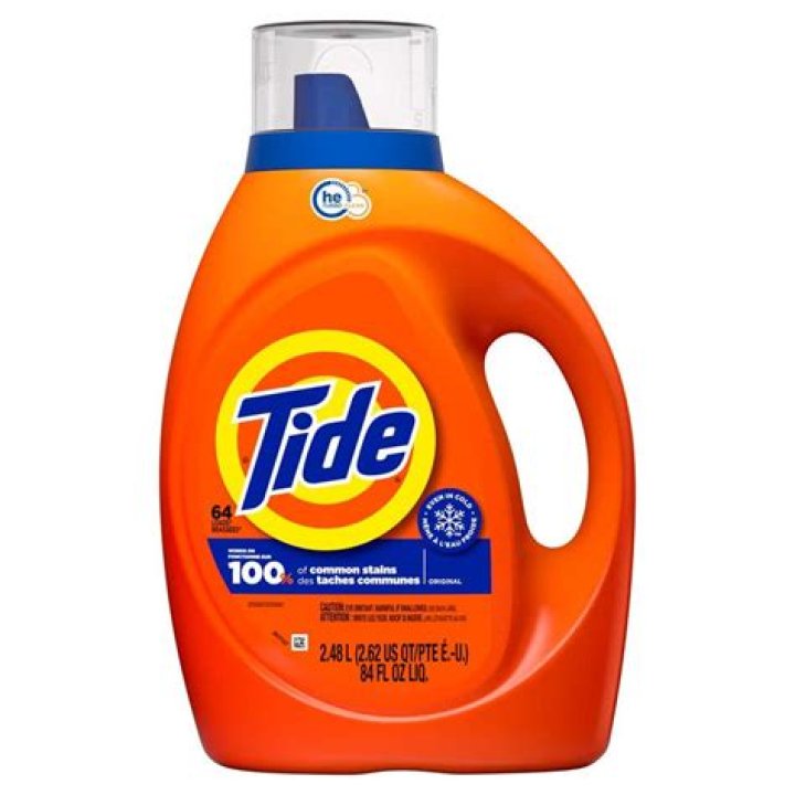 Laundry detergent in a red jug