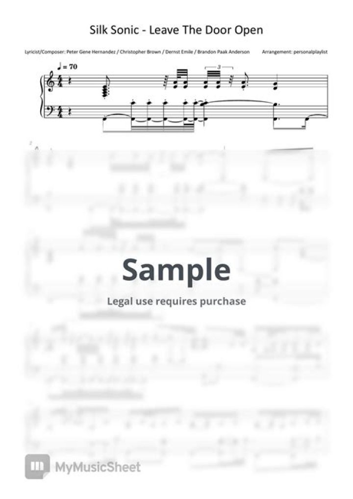 Leave the ___ Open (#1 hit for Silk Sonic)