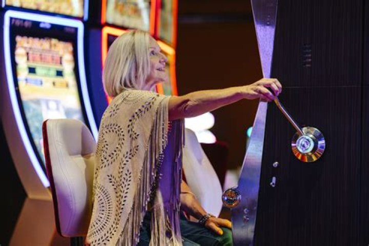 Lever on a slot machine