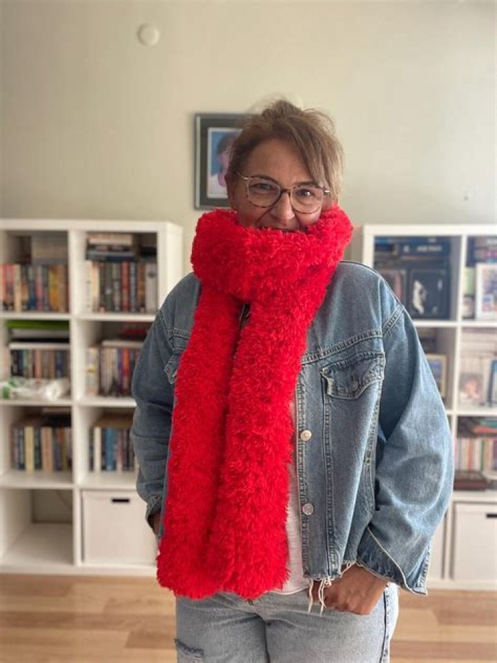 Long fluffy scarf