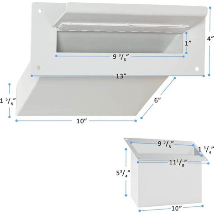 Mail chute's opening