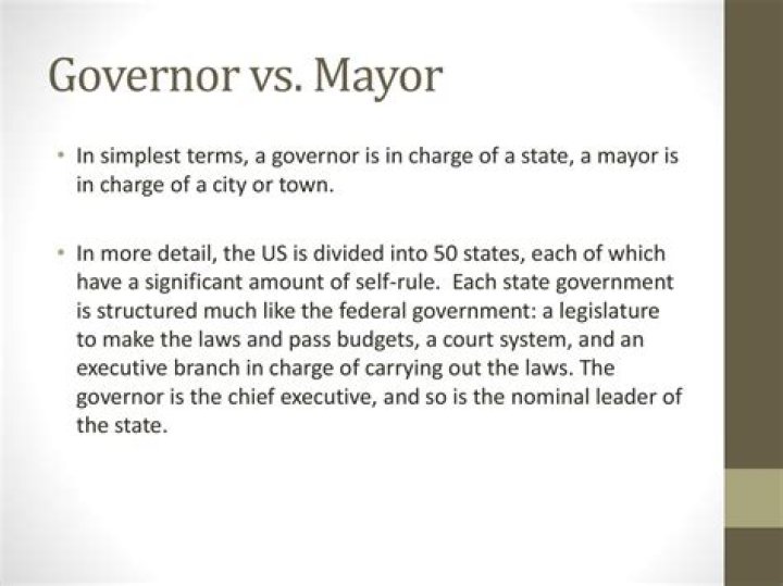 Mayor or governor for short