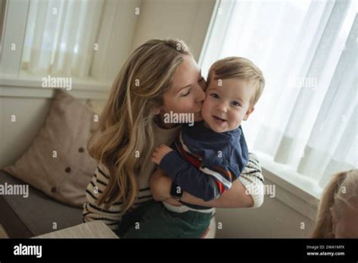 Mother affectionately