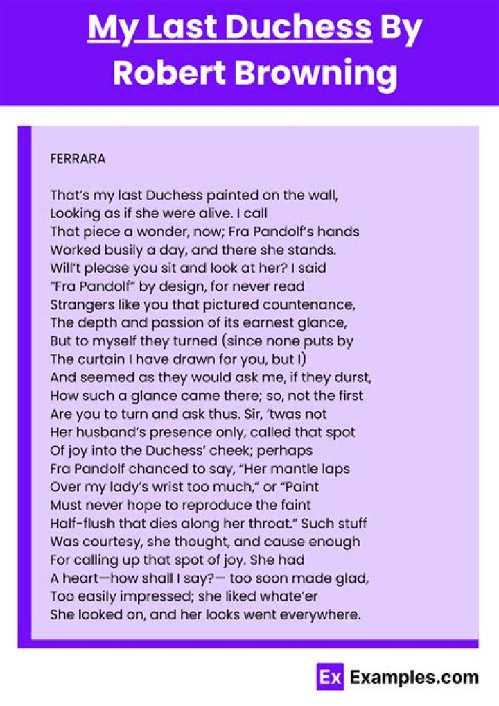 My Last Duchess poet who was buried in Poets' Corner: 2 wds.