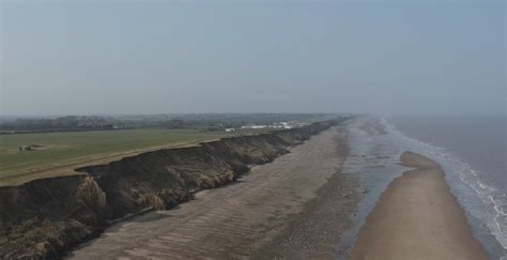 Narrow opening in a coastline