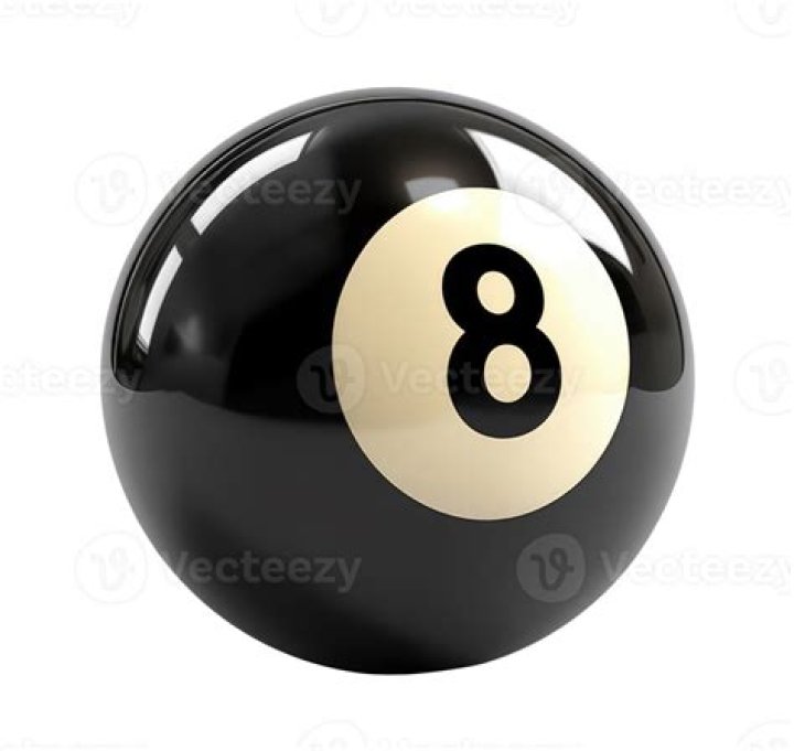 Number on a black billiard ball