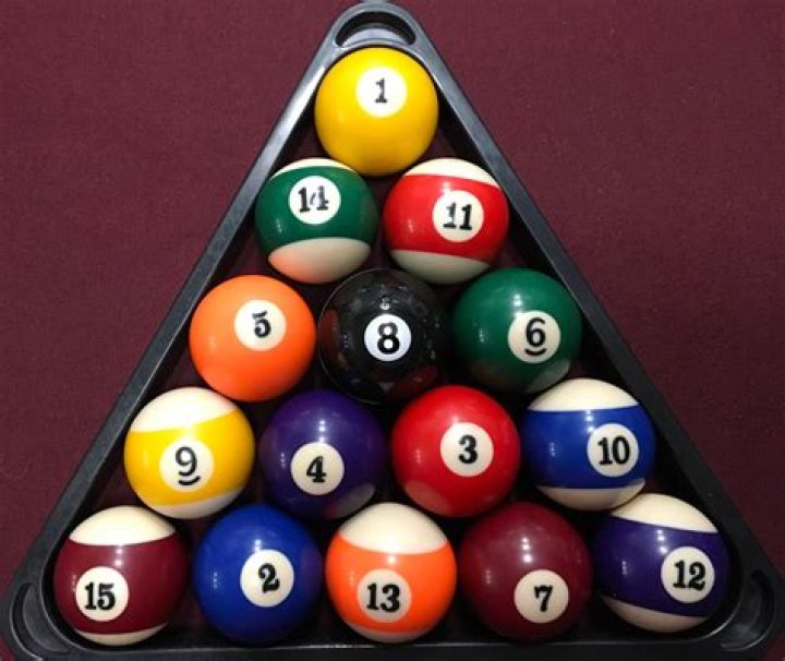 Number on a black pool ball