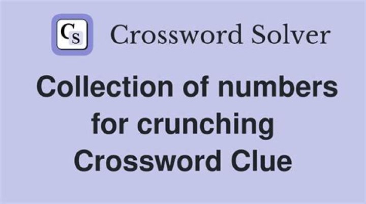 Numbers for crunching