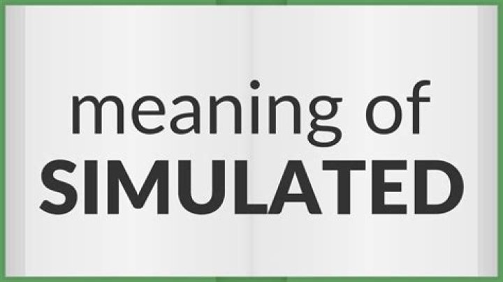 Opposite of simulated