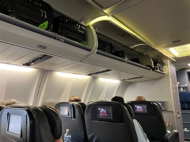 Overhead storage place on an airplane
