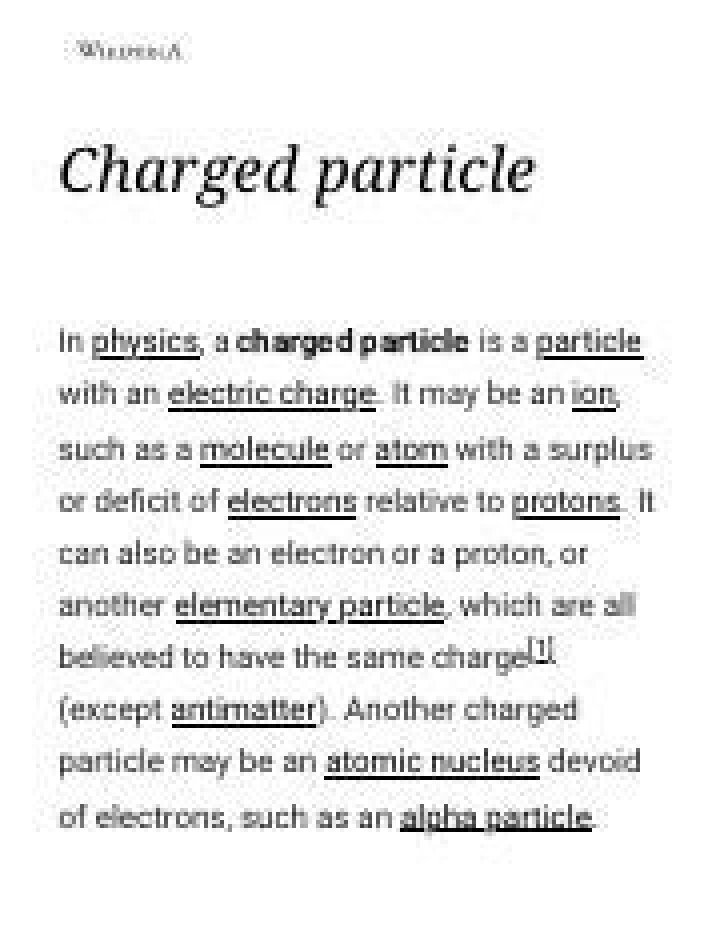 Particle with an electric charge
