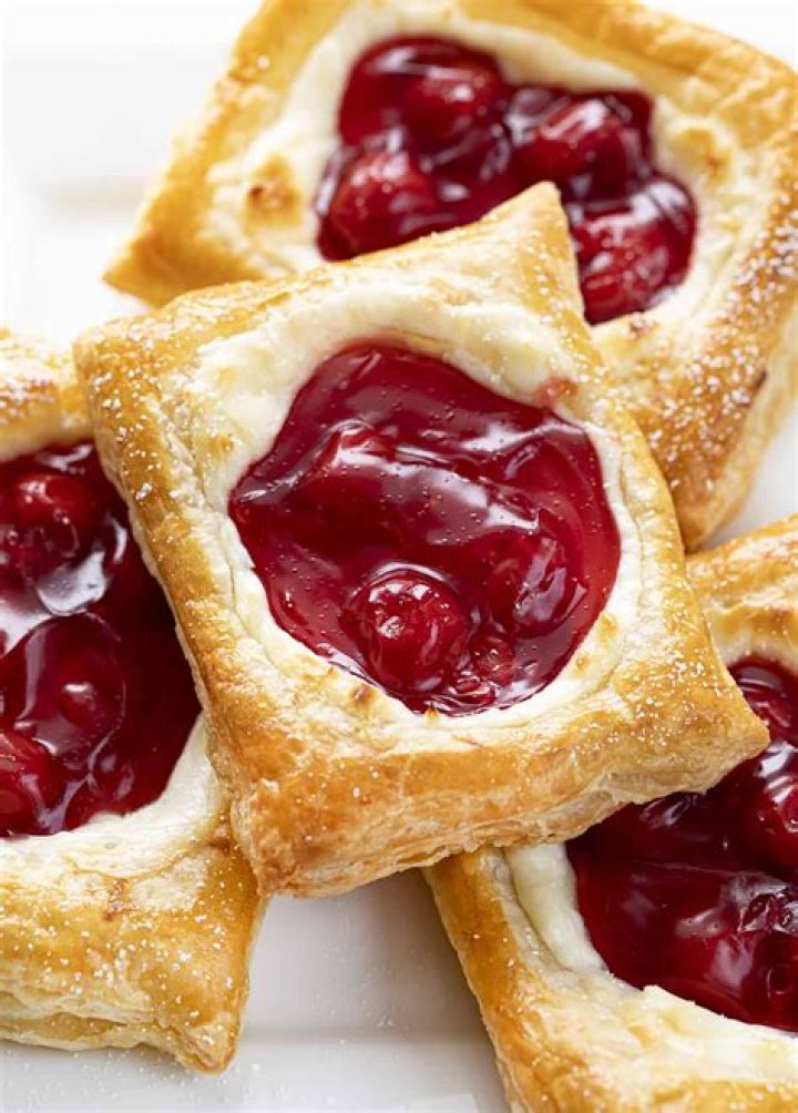 Pastry that might have a banana cream or cherry filling