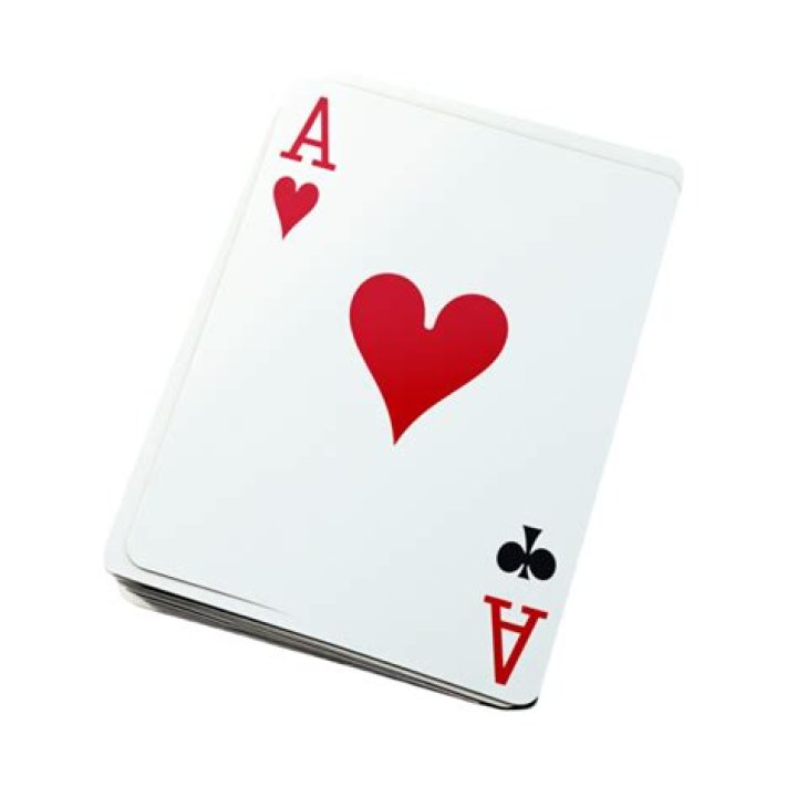Playing card with the letter A in two corners