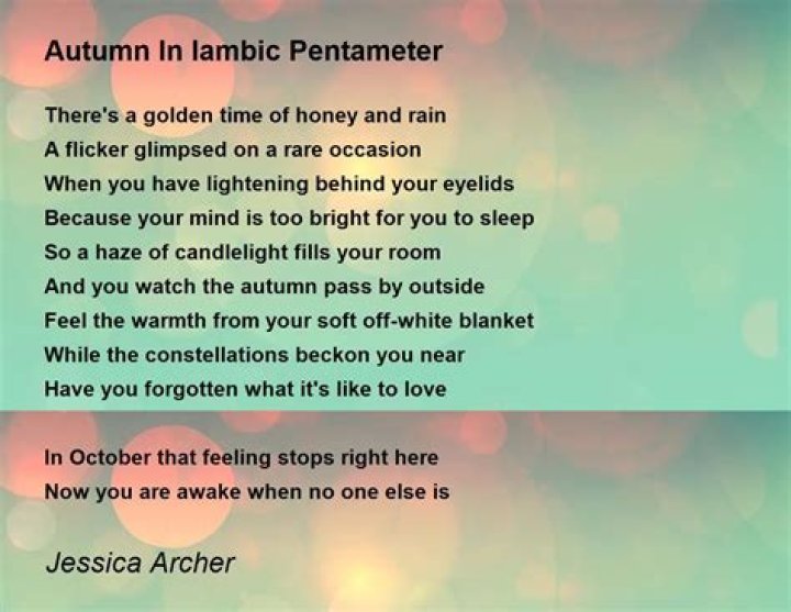 Poem that might be in iambic pentameter