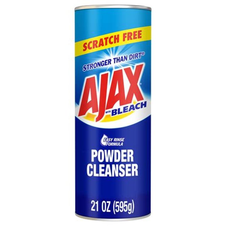 Powdered cleanser with the slogan Stronger than dirt