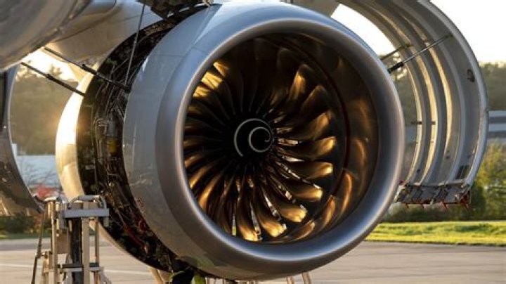 Powerful sound from a jet engine