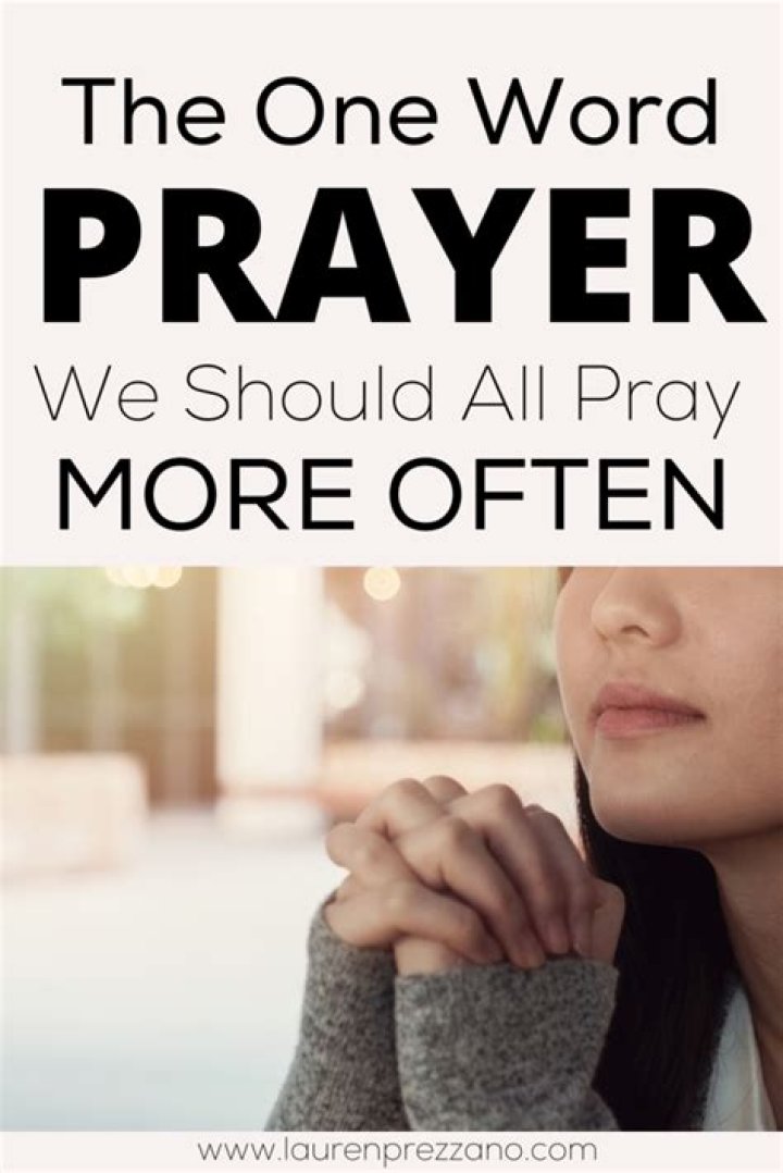 Prayer's final word often
