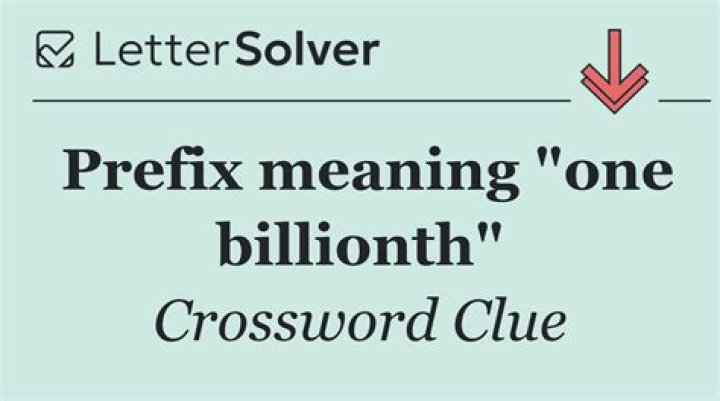 Prefix meaning one billionth