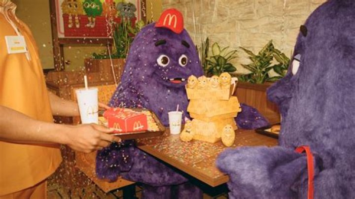 Purple character whose birthday was celebrated with a special McDonald's shake in 2023
