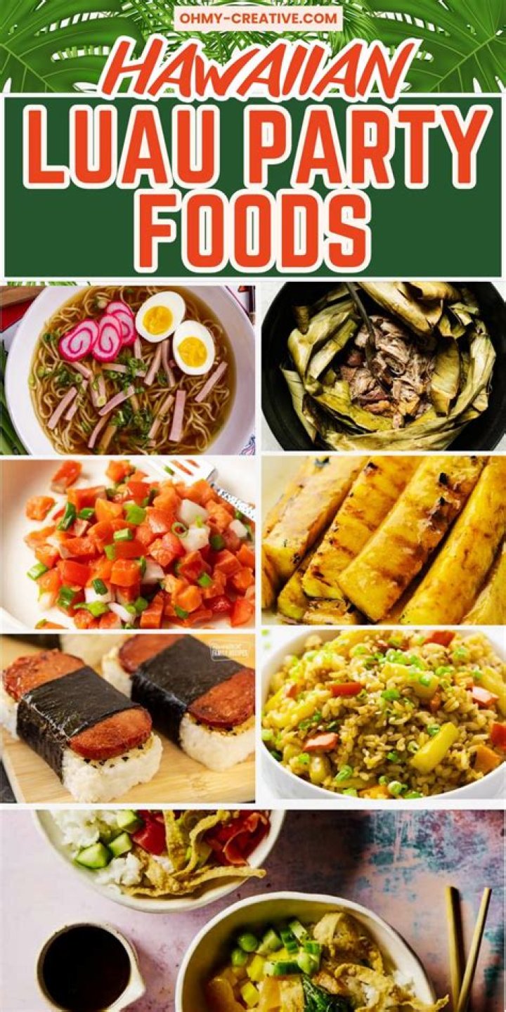 Purplish food at a luau