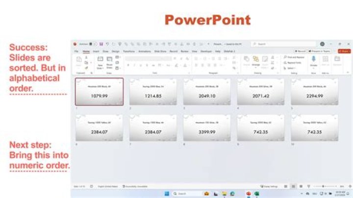 Put into numerical order perhaps