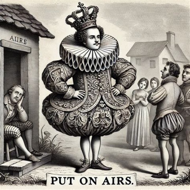 Put on ___ (act superior)