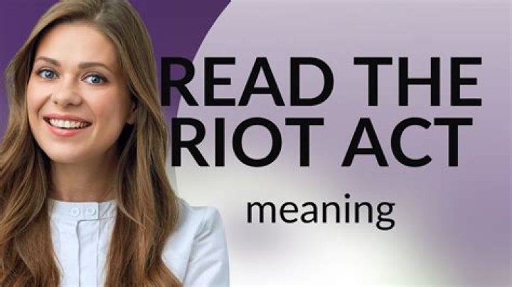 Read the riot ___ (issue a severe warning)