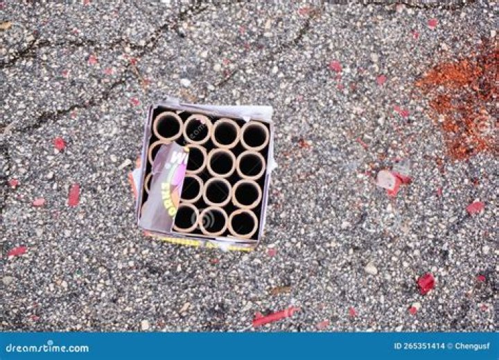 Residue from fireworks