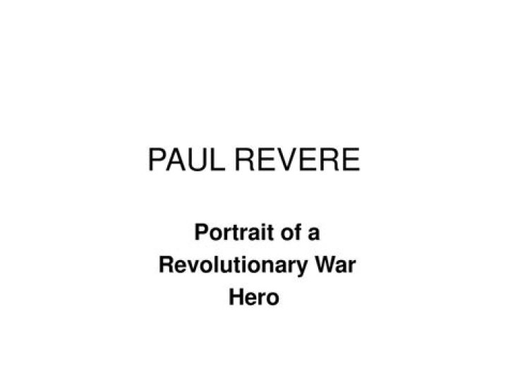 Revolutionary War hero Paul
