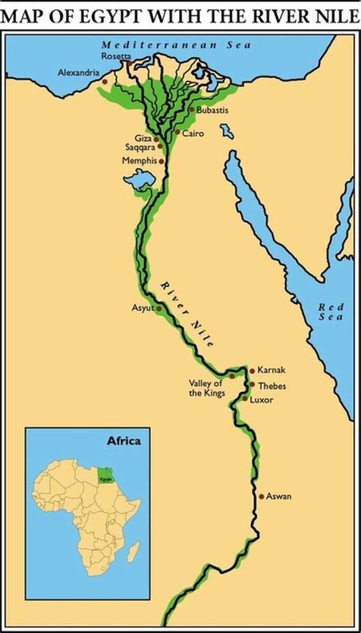 River flowing through Egypt