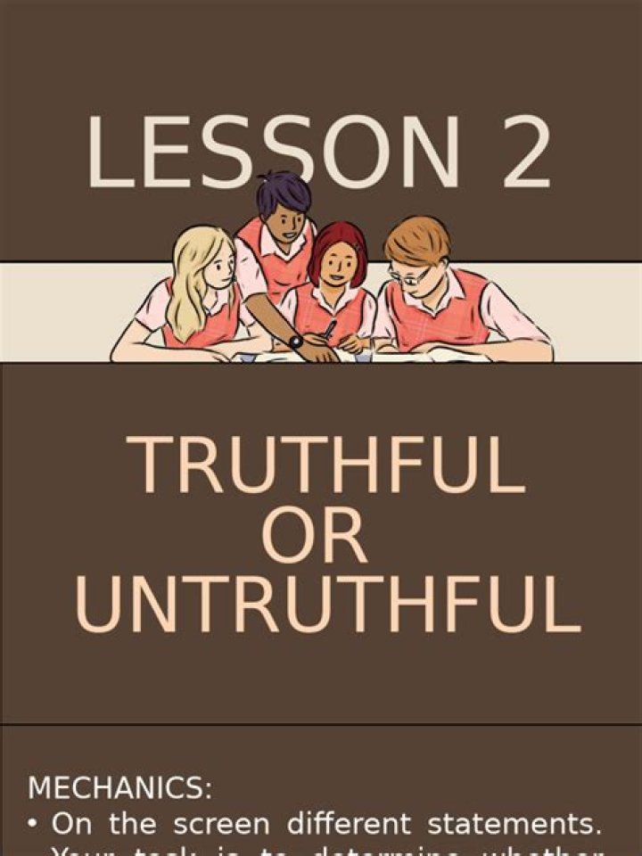 Say untruthful statements