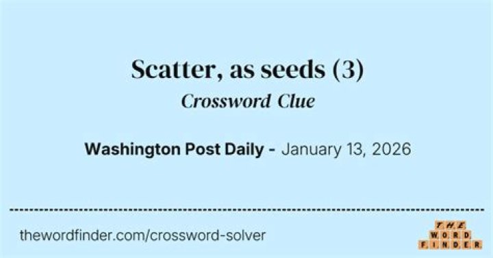 Scatter as seeds
