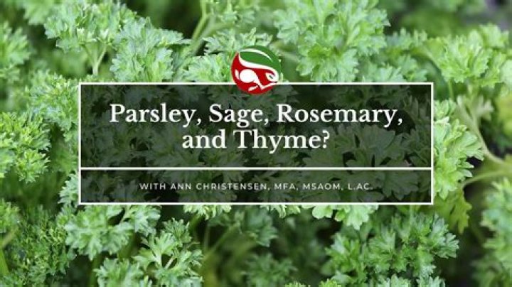 Seasoning mentioned with parsley rosemary and thyme in a song