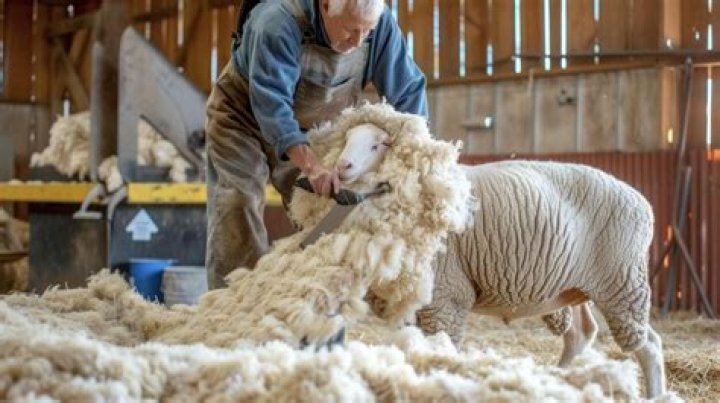 She gets shorn by a sheep farmer