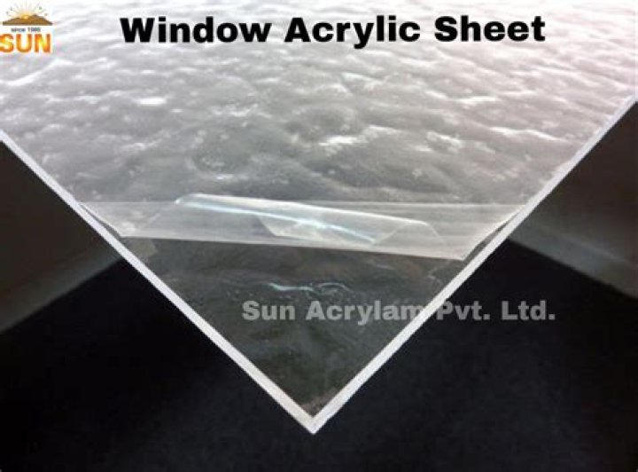 Sheet of glass in a window