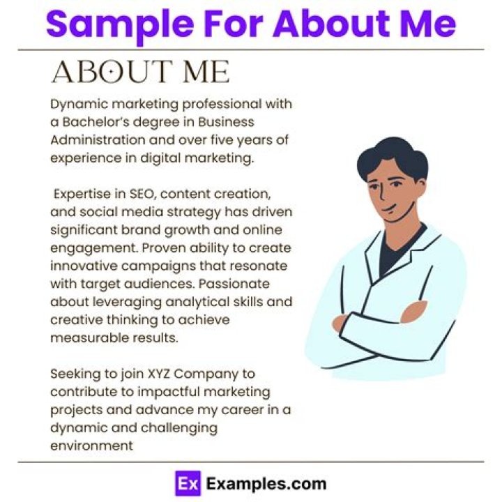 Short blurb consisting of personal information