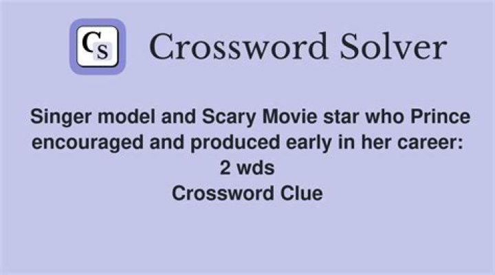 Singer model and Scary Movie star who Prince encouraged and produced early in her career: 2 wds.