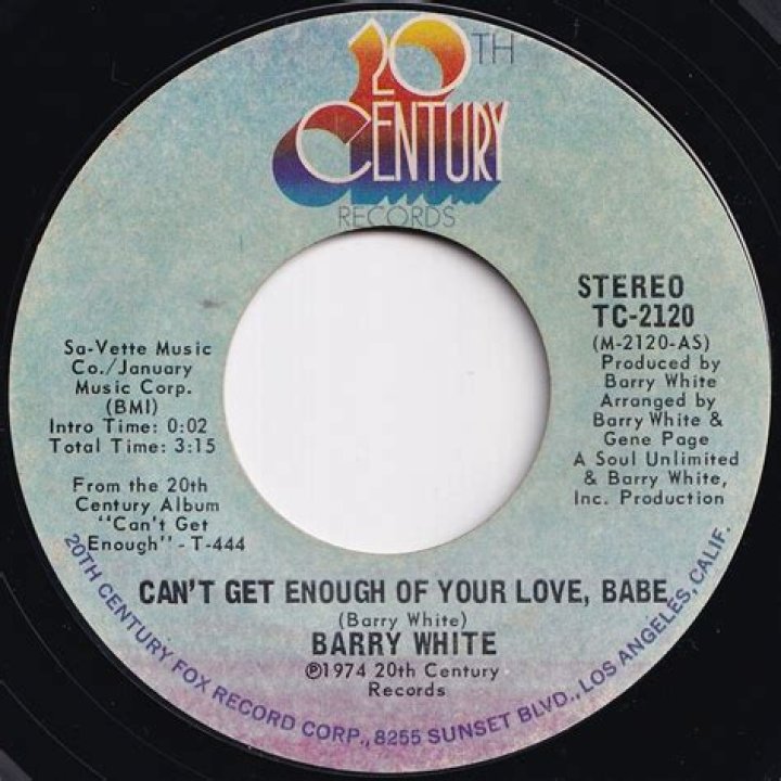 Singer with the 1974 hit Can't Get Enough of Your Love Babe: 2 wds.