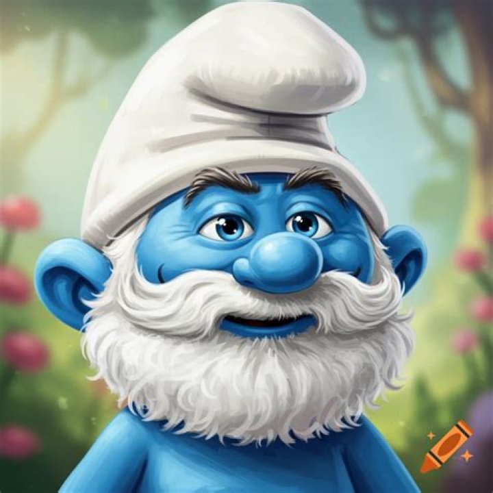 Smurf with a white beard