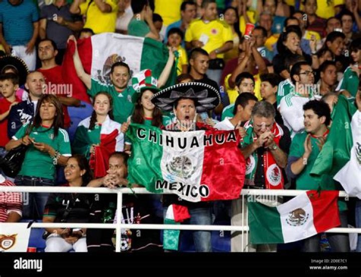 Soccer fan's cheer in Mexico