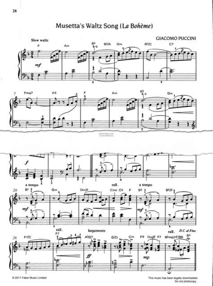 Song written by Puccini or Wagner perhaps