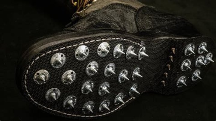 Spiked attachment to a cowboy boot