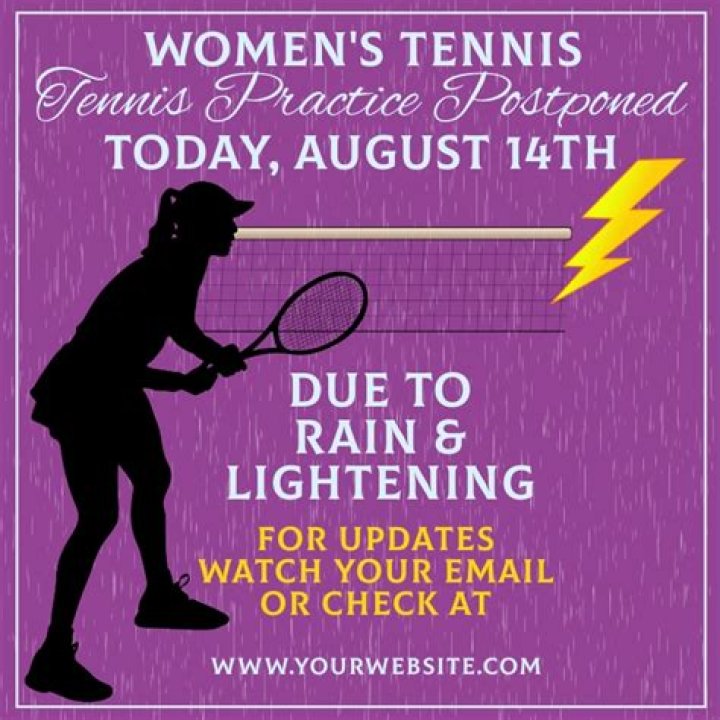 Sports event when postponed by bad weather