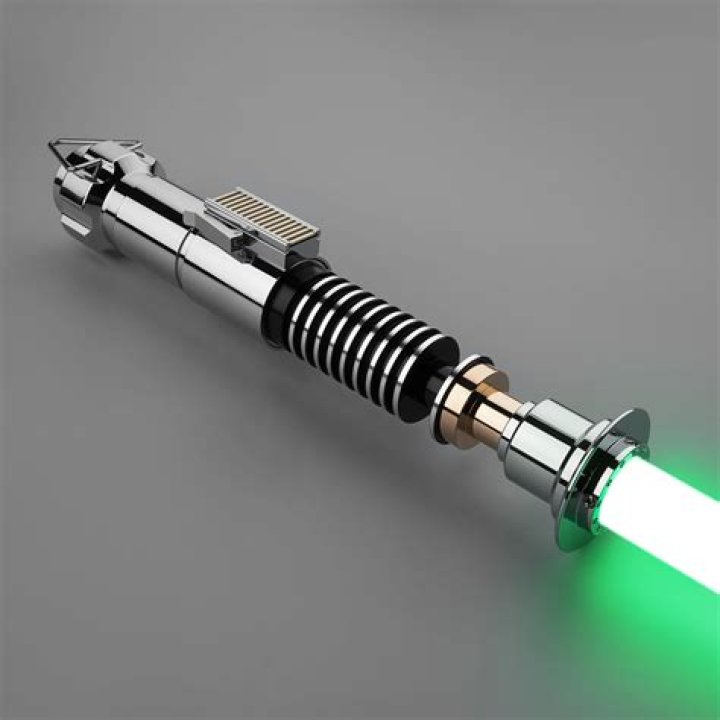 Star Wars guru with a green lightsaber