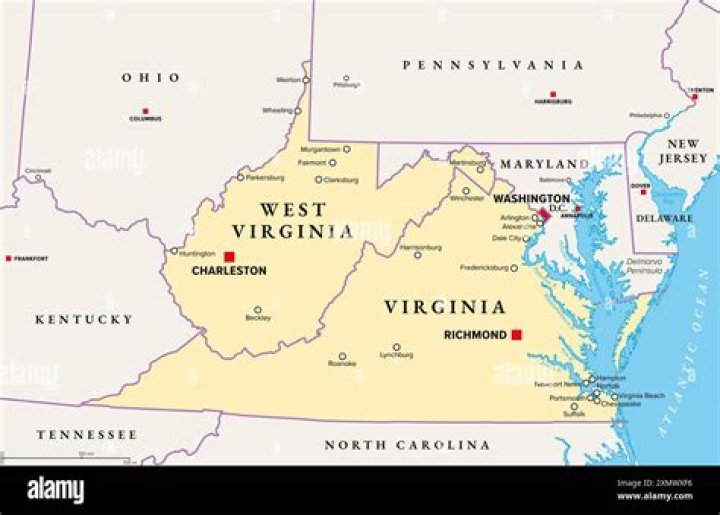 State whose eastern neighbors are Pennsylvania and West Virginia