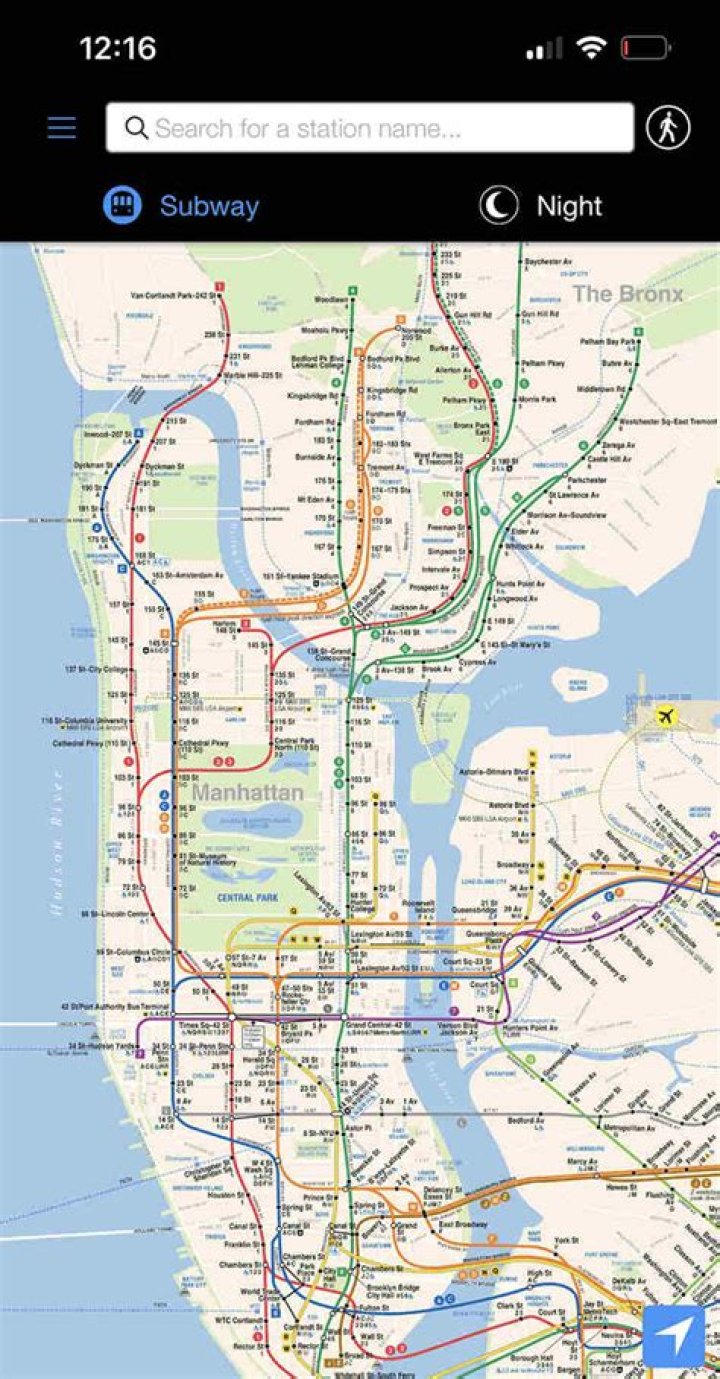 Subway map dot for short